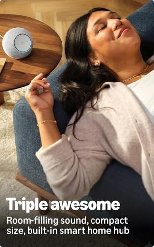Image of All-new Amazon Echo Dot Max, Alexa speaker with 3X bass and room-filling sound, hands-free smart home management, Bluetooth, Graphite, combo with 16A Smart Plug