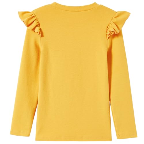Toddler Baby Girl Soft Thick Crewneck Ruffle Tops Infant Girls Cotton Long Sleeve T-Shirt2