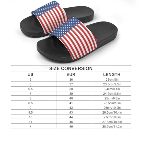 U.S. Flag House Slippers for Women Men Lightweight Open-toe Slide Shoes for Bathroom Swimming Beach2
