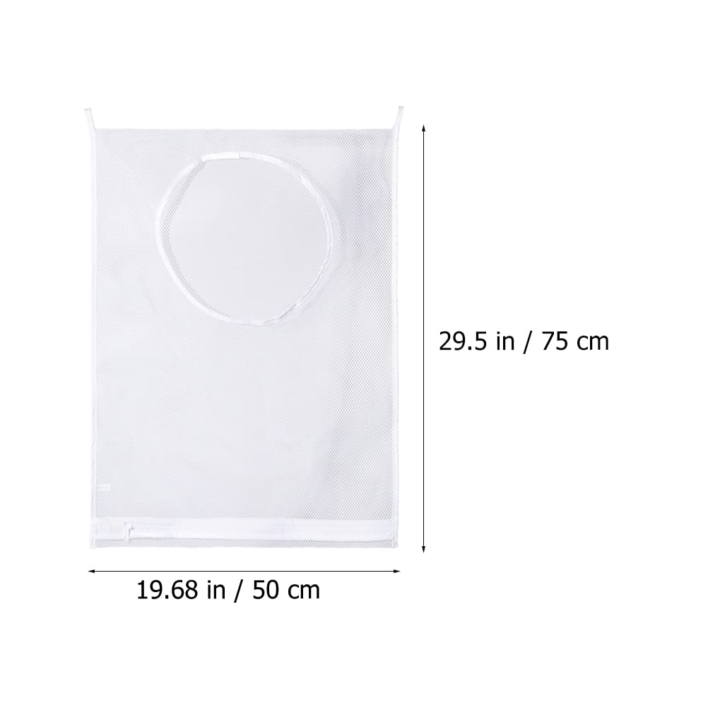 TOPBATHY 4sets Borsa Organizer Per Biancheria Sporca Sacchetto Rete Appendibile Per Vestiti e Giocattoli Gancio Incluso Per Lavanderia e Casa