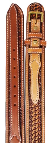 46 Men's 1 1/2" Wide Floral Tooled Leather Casual Jean Ranger Belt 26RAA90TNW3