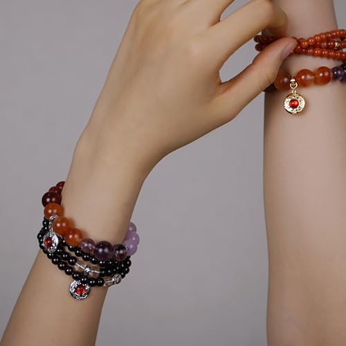Image of Five Elements 18K Gold Vermeil 3 Layered Crystal Gemstone Beads Bracelet & Necklace for women Solid 925 Sterling Silver 18K Gold or White Gold Plated jewelry