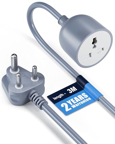 FEDUS 3m Long 18AWG Heavy Duty Male to Female 3 Pin Power Extension Cord for Heavy appliances Wire,...