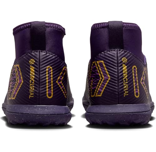 Nike Jr. Mercurial Superfly 10 Club Big Kids' TF High-Top Soccer Shoes (HJ6933-500, Grand Purple/Pale Ivory)3