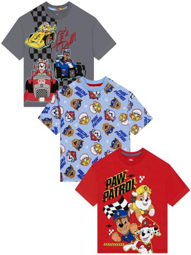Paw Patrol Camisetas Niños Pack De 3, Patrulla Canina Marshall Ropa Niño, 2-3 Años