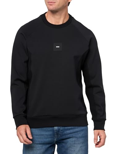 BOSS Men's Badge Logo Cotton Blend Sweatshirt