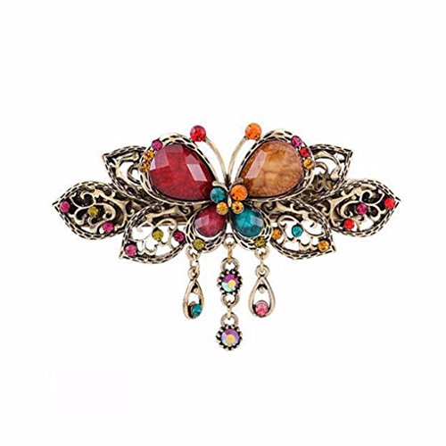 AMA(TM) Women Retro Butterfly Style Hair Clips Hairpins Hair Barrette Clip Beauty Tools Jewelry (Multicolor)