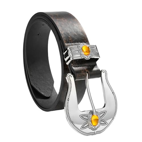 Rhinestones Waist Belt for Jeans Pants Distressed Pattern Waistband for Men Women Casual Wear Theme Party Waist Accessor