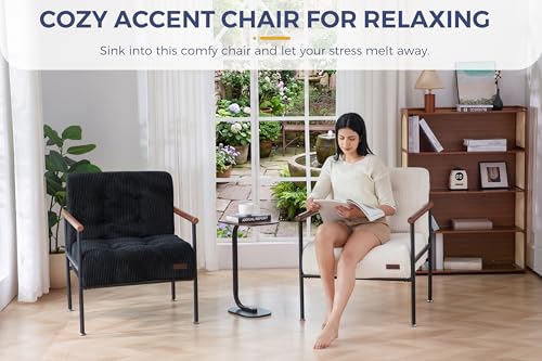 MAXYOYO Accent Chair, Modern Living Room Chair with Metal Frame - Image 3