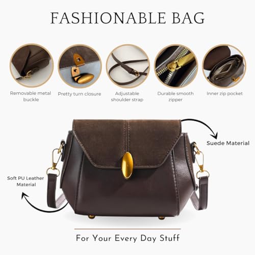 Small Crossbody Bag for Women Vegan Leather Shoulder Purse Trendy Elegant Purse Small Hobo Shoulder Bag with Cute Strawberry Bag Charm3