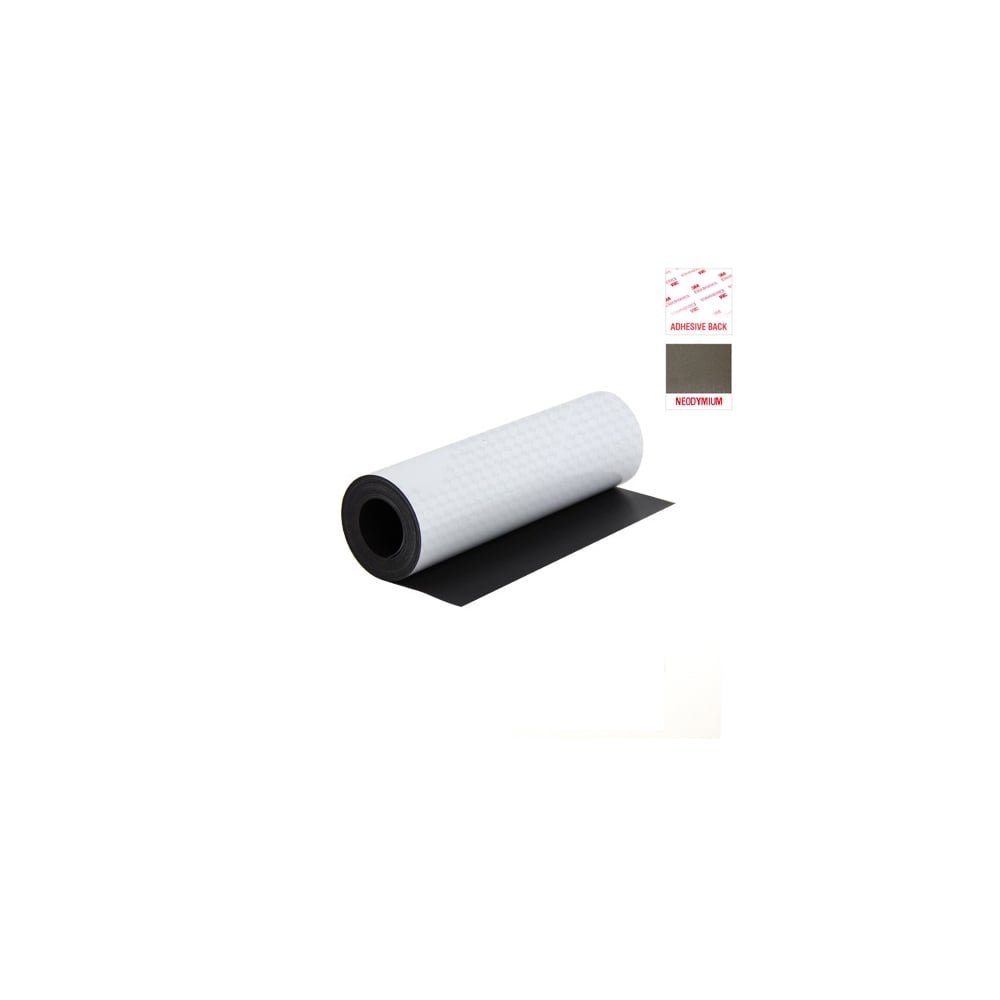 FIRST4MAGNETS NeoFlex® Flexible Neodymium Magnetic Sheet with 3M Self Adhesive for Signage, Displays, Mounting Electronic Devices and Hanging Pictures - 300mm Wide - 5m Length
