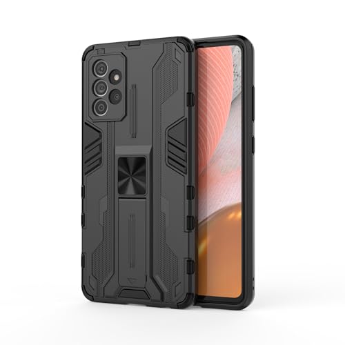 Etui na telefon odporne na upadki Magnetyczne etui kompatybilne z Samsung Galaxy A72 5G z wbudowaną niewidoczną podstawką, odporne na wstrząsy, smukłe, bezszwowe etui na telefon, antypoślizgowe i odpo