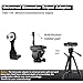 LCNCY Binocular Tripod, Spotting Scope Tripod Stand with Binocular Adapter and 2 QR Plates, Travel Camera Stand, Compatible with Binoculars/Spotting Scope/Camera/Telescope/Astronomy Binoculars/DSLR