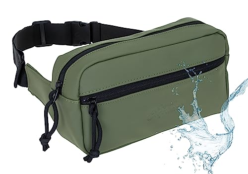 Hüfttasche Bauchtasche Hydro Hip Waist Pack Bag Urban Wimmerl Gürteltasche Outdoor Plane wasserabweisend Unisex Damen Herren Crossbag Elephant 12827 Auswahl + Schlüsselmäppchen (Uni Oliv)