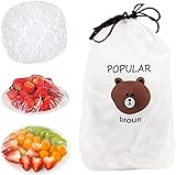 Ayaoch Fresh Keeping Bags 100pcs Food Covers,Reusable Elastic Food Storage Covers, Plastic Sealing Elastic Stretch Bowl Lids, Universal Kitchen Wrap Seal Caps (100pcs)