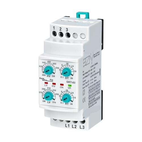 Relé trifásico GKT-03 sin neutro para control de sobretensión 380V CA