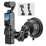 BRDRC Pocket 3 4 Suction Cup Car Mount (Upgraded), Windshield Window Holder Kit with Cold Shoe Expansion Adapter for Go Pro Max Hero Pocket 4 3 Insta 360 X5 X4 X3 Action 6 5 4 3 Accessories
