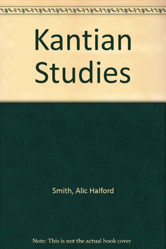Kantian Studies 0837170036 Book Cover