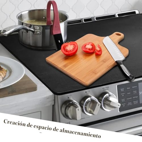 Miniatura 2 de Killogood Cubre Vitrocerámica 61 X 53 Cm Cubierta Para Cocina Protección Contra Salpicaduras Cubierta Para Placa Induccion, Vitrocerámica, Negro