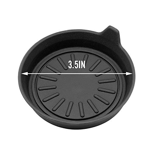 Seven Sparta Car Coasters For Cup Holders, Silicone Cup Holder Coasters, Universal Vehicle Coasters, Set Of 4 Pack, 3-1/8" Diameter (Black) #TOP5
