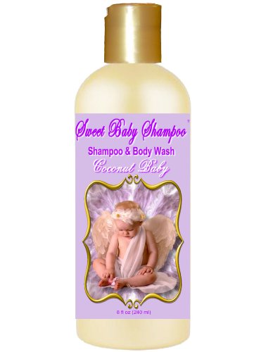 Sweet Baby Shampoo, 8 oz., Sulfate Free, No Parabens, Phthalates, Dyes, Endocrine Disruptors, SLS Free, Natural (Angel Baby)