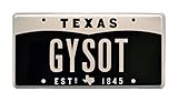 Dimensiones estándar de la placa de Estados Unidos (30,5 x 15,2 cm).