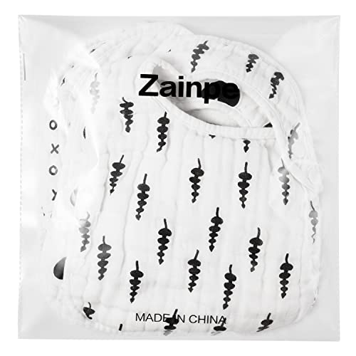 Zainpe 6Pcs Snap Muslin Cotton Bibs For Baby Love Heart Tree Milk Letter Bib With 6 Absorbent Soft Layers Machine Washable Burp Cloths For Infants, Newborns And Toddlers Drooling Feeding And Teething #TOP6