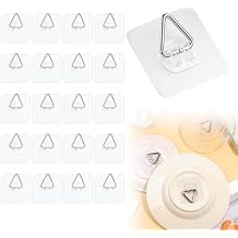 Invisible Adhesive Plate Hangers, 2025 New Plate Hangers for The Wall, Wall Plate Hangers for Display, Picture Hanging Vertical Hooks for Decorative Plates, Photo Frames, Paintings and Art 20PCS