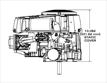 Briggs & Stratton 31R907-0007-G1 500cc 17.5 Gross HP Engine with 1-Inch by 3-5/32-Inch Length Crankshaft Tapped 7-16-20-Inch
