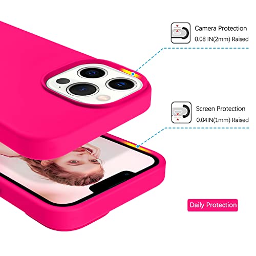 DUEDUE Case for iPhone 13 Pro Max Case 6.7",Liquid Silicone Phone Case iPhone 13 Pro Max Soft Gel Rubber Slim Cover with Microfiber Cloth Shockproof Protective Case for iPhone 13 Pro Max,Rose Red by DUEDUE - Image 7