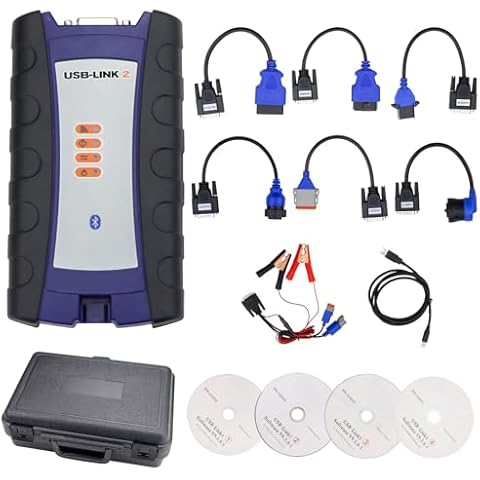 124032 Replace Nexiq USB Link 2,Universal Heavy Duty Diesel Truck Excavator Diagnostic Scanner for Nexiq USB Link 2 - Bluetooth Interface Adapter for Truck Diagnosis Cover