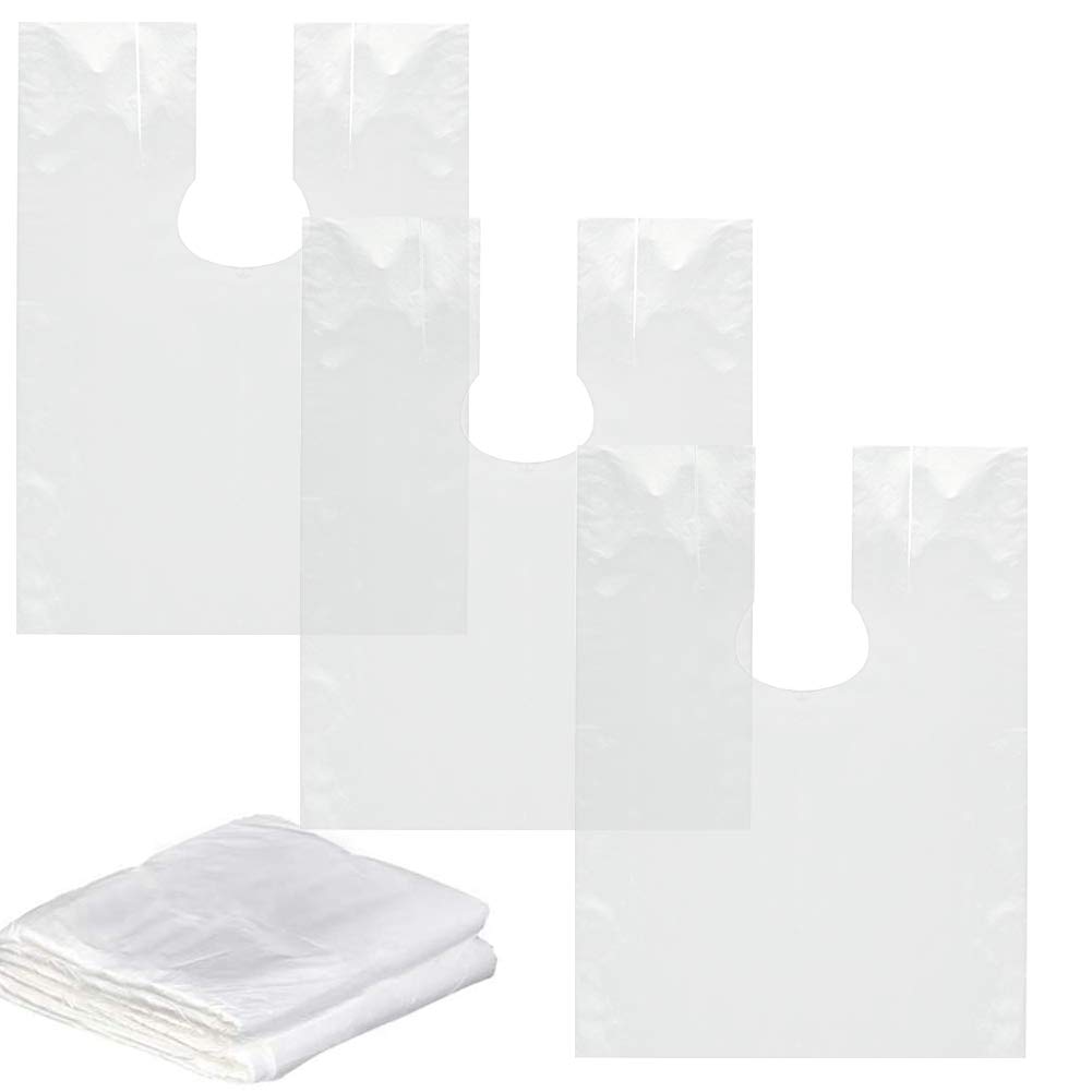 Viekier Transparent 100 Pcs Hairdressing Cape 35.5''X51.2'' Disposable Barber Hair Cutting Aprons Shampoo Cape Waterproof Barber Haircut Gowns