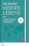 Die Reisen meines Lebens: Ein Erinnerungsbuch für Weltenbummler und Reiselustige | Reisetagebuch mit Weltkarte zum Ausmalen, Stickerbogen und Leseband (Reisetagebücher zum Ausfüllen)