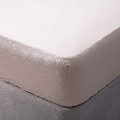Image of Belledorm Brushed Cotton Extra Deep Fitted Sheet (Double) (Powder Pink)