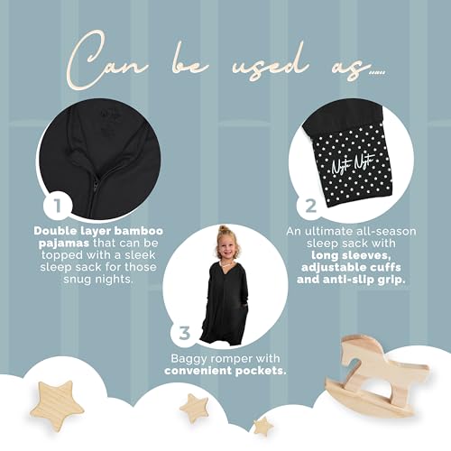Image of Nyte Nyte Baby- 0.5 TOG SnuggleSack Sleep Sack Rumper W Sleeves, Adjustable Feet Cuffs & Anti-Slip Grip