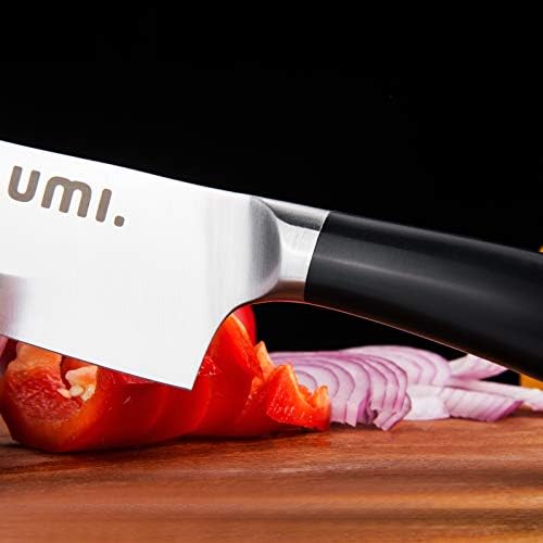 Amazon Brand  Umi Kitchen Cooking Chef Knife 8 Inch Blade Full Tang Handle High Carbon Stainless 58HRC Razor Sharp Edged