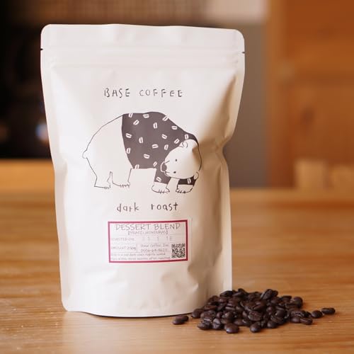 BASE COFFEE コーヒー デザートブレンド (深煎り)ダークロースト アラビカ種 100% Qグレーダーが焙煎 (粉(中挽き) 250g, デザートブレンド (深煎り))