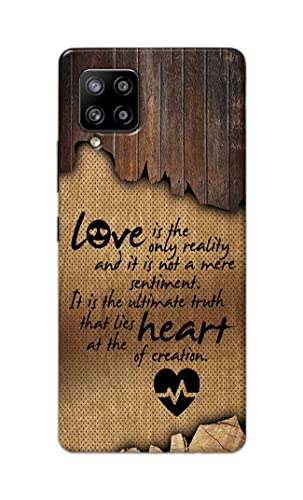 Image of PRINTFIDAA Love is The Only Reality and It is Not Mere Sentiment Printed Designer Hard Case for Samsung Galaxy M42 5G Back Cover -(e) RPM1010