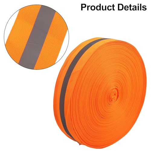Lignes de délimitation de volleyball orange 100m x 5cm en polyester pour terrain d'athlétisme