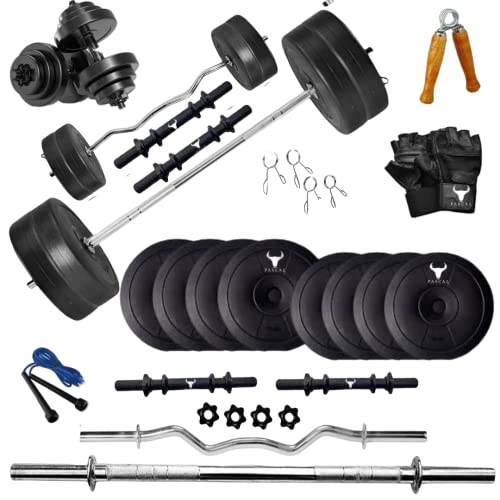 PASCAL Men Home Gym Equipments Kit Set of 3 ft Curl Rod, 3 ft Str...