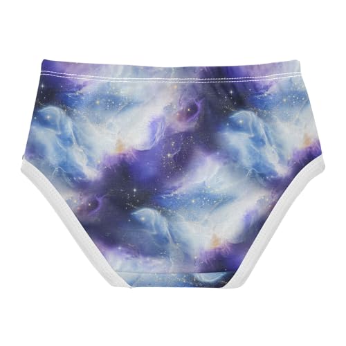 Joisal Aesthetic Galaxy Dream Purple Panties Little Girl Toddlers Underwear Floral Cotton Colorful Briefs Undies Kids 2t2