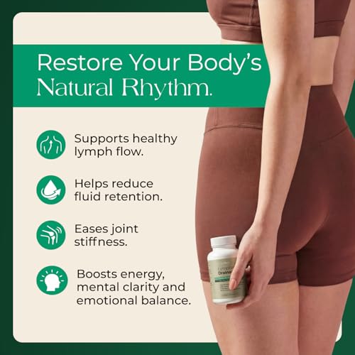 Image of Lymphatic Drainage Supplement - Lymphatic Drainage Capsules with Dandelion, Burdock, Cleavers & Echinacea, Supports Bloating, Fluid Balance & Daily Lymphatic Wellness - 60 Capsules