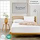 Buymax® Spannbettlaken 100x200cm Doppelpack 100% Baumwolle Spannbetttuch Bettlaken Jersey, Matratzenhöhe bis 25 cm, Farbe Weiß
