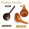 Wooden Ladle, 11" Long Handle Soup Ladle Spoon 3 fl oz Extra Large Kitchen Wooden Scoop Deep Teak Wood Spoon Utensil for Cooking Serving Cookware, Sustainable Natural Texture (Bigger and Deeper) #4