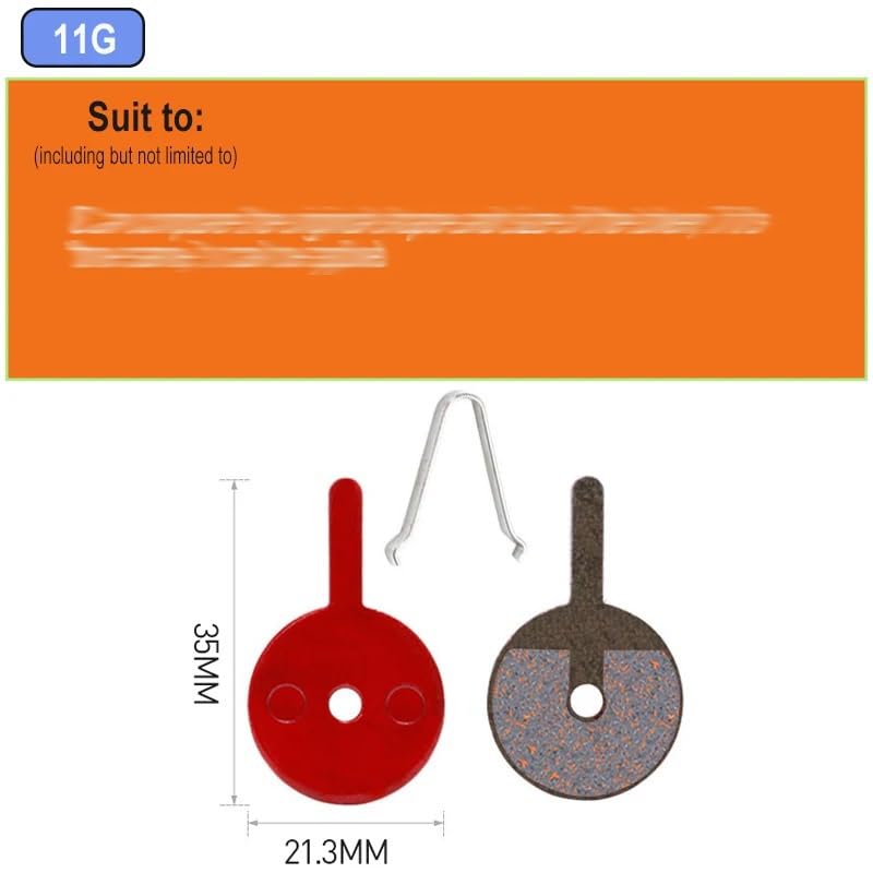 10/20 Pares de Pastillas de Freno de Disco semimetálicas for Patinete eléctrico, Pastillas de Freno Resistentes al Desgaste(20pair Semimetal 11G)