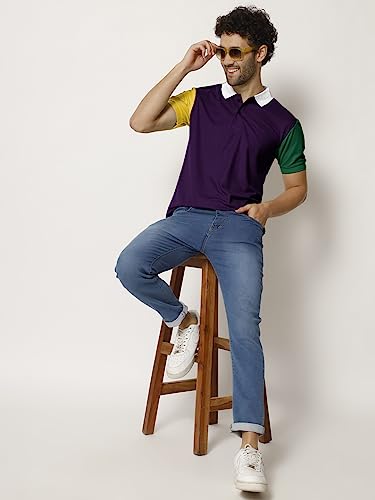 SWADESI STUFF Trendy Regular Fit Polo T-Shirt for Men
