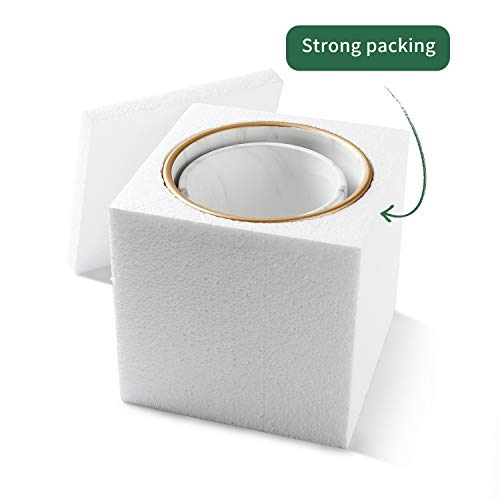 POTEY-053801-Ceramic-Planter-Flowerpots-6-48-inch-Modern-Decorative-Plant-Pot-Containers-for-Aloe-Plants-Flower-Home-Decor-IndoorMarble-PatternedPlant-NOT-Included