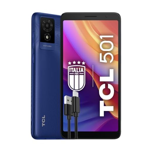 TCL 501 - Smartphone 4G 32GB, 2GB RAM, Display 6" qHD, Android 14 Go Edition, Fotocamera 5Mp, Batteria 3000 mAh, Dual Sim, Memoria espandibile 1TB, caricabatterie + cavo USB-C aggiuntivo, Glacial Blue