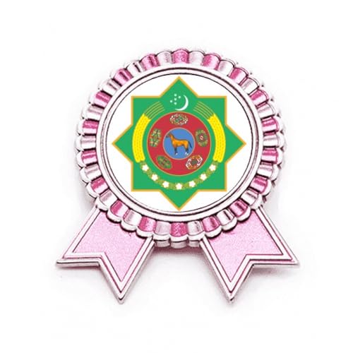 Broche emblème national Turkménistan métal - Badge Asie taille M
