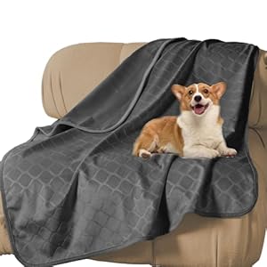 Wikehoex Wasserdichte Hundedecke Dunkelgrau 60x80cm